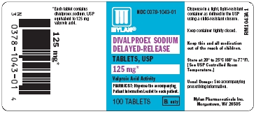 Divalproex Sodium Delayed-Release Tablets 125 mg Bottles
