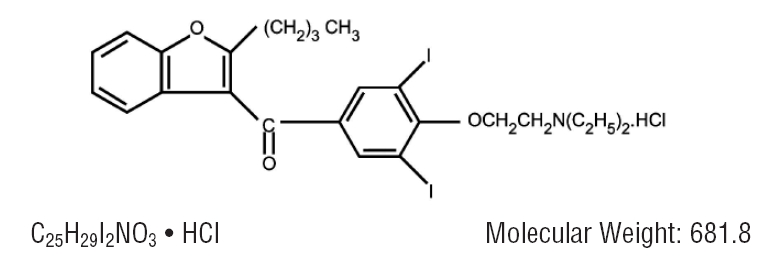 Amiodarone Hydrochloride structural formula