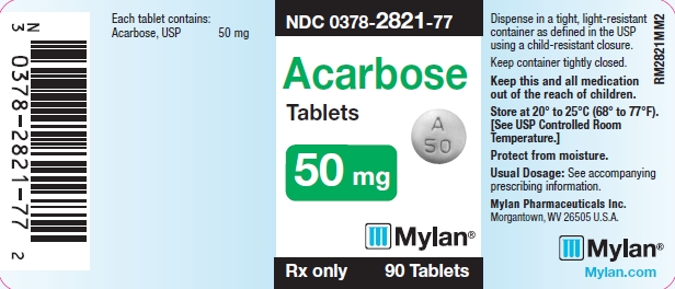 Acarbose Tablets 50 mg Bottle Labels