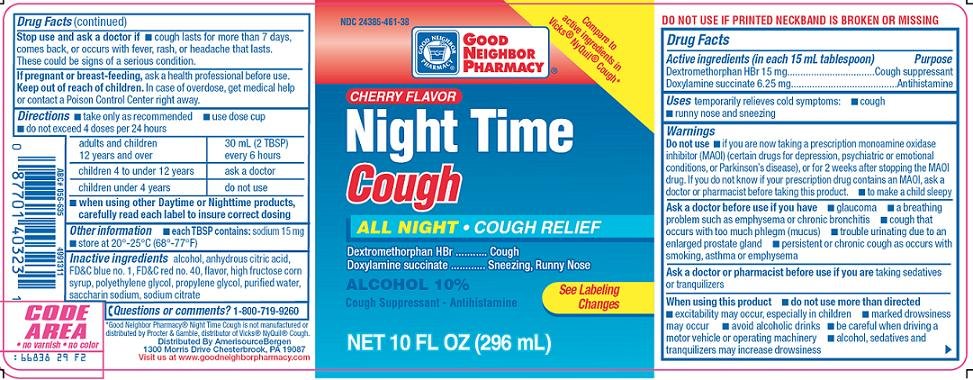 Night Time Cough Label