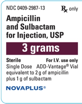 Ampicillin and Sulbactam 3 gram Label