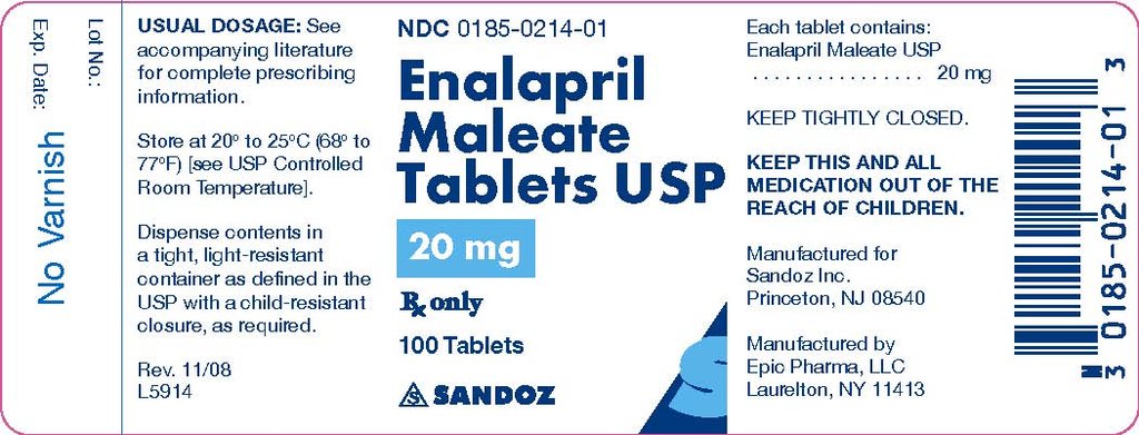 20 mg x 100 Tablets - Label