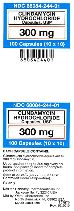 Clindamycin HCl 300 mg label