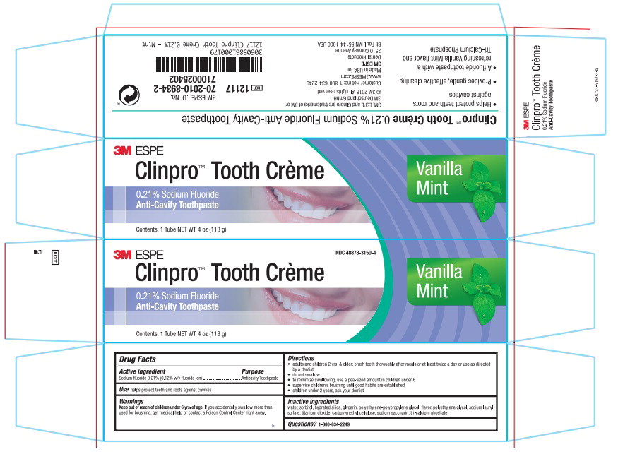 Principal Display Panel - Clinpro Tooth Creme