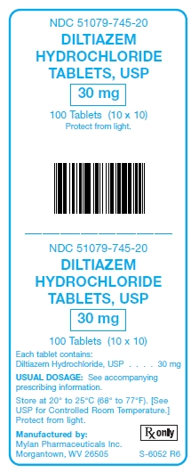 Diltiazem HCl Tablets 30 mg Unit Carton Label