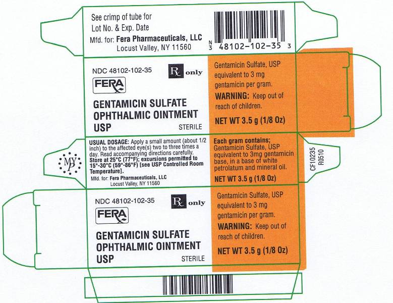 Fera Gentamicin Sulfate Carton Label