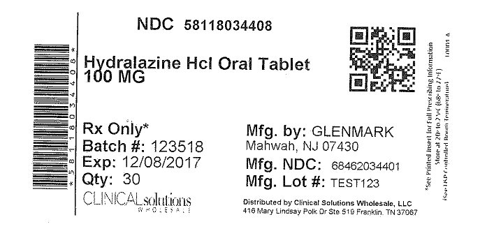 Hydralazine 100mg tablet 30 count blister card