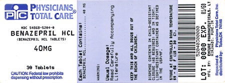 image of 40 mg package label