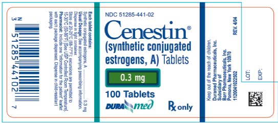 Cenestin® 0.3 mg Primary Packaging Label