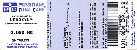 image of 0.088 mg package label