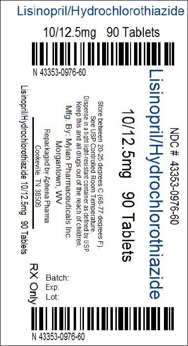 Lisinopril and Hydrochlorothiazide Tablets 10 mg/12.5 mg Bottle Labels