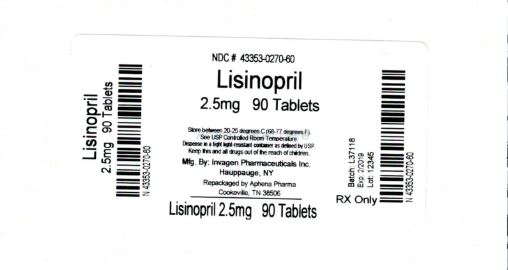 Lisinopril Tablets 2.5mg 90 tablets 
