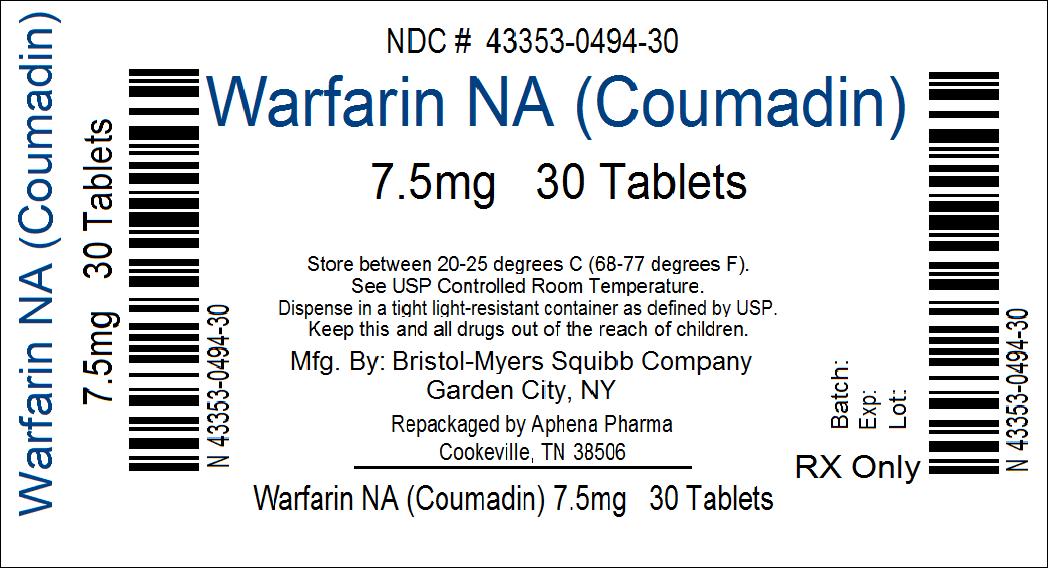 COUMADIN 7.5mg Tablets