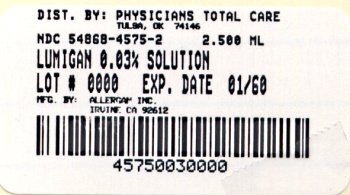 image of 2.5 mL package label