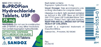 Bupropion Hydrochloride 75 mg Label