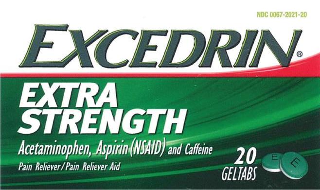 Excedrin Extra Strength geltabs 20 count carton