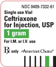 Ceftriaxone 1 gram Label