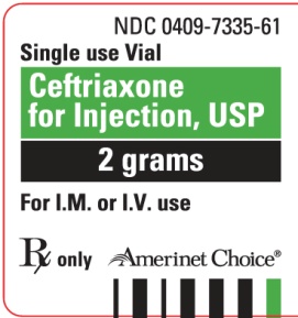 Ceftriaxone 2 gram Label