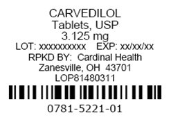 Carvedilol 3.125 mg blister