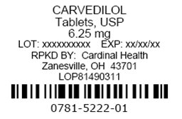 Carvedilol 6.25 mg blister