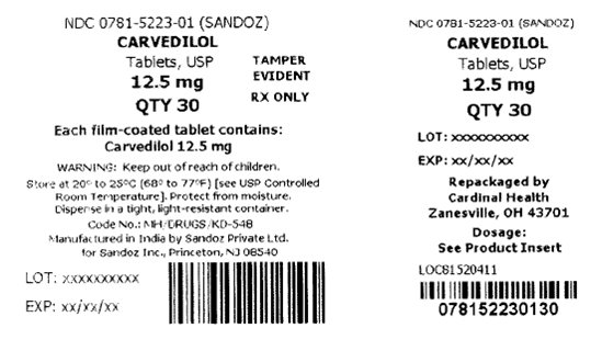 Carvedilol 12.5 mg Carton