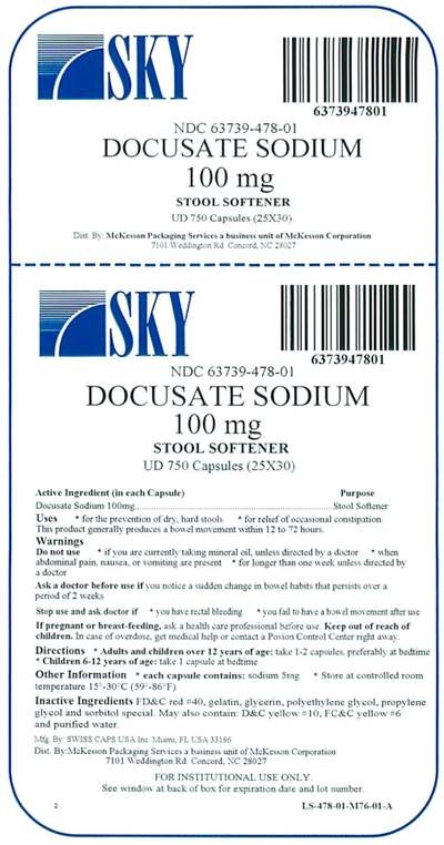 Docusate Sodium 100mg Label