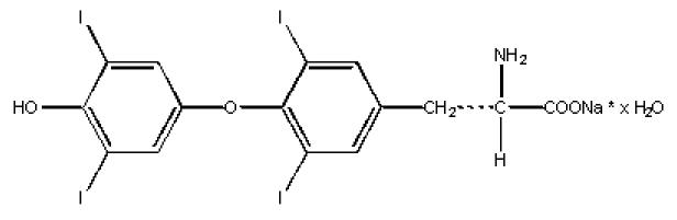 structural formula for levothyroxine sodium