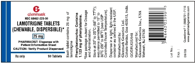 Lamotrigine CD Tablets 25mg Label