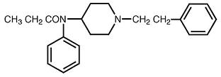 Structural formula for fentanyl