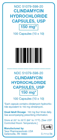 Clindamycin Hydrochloride 150 mg Capsules Unit Carton Label