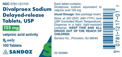 Divalproex Sodium 125 mg Label