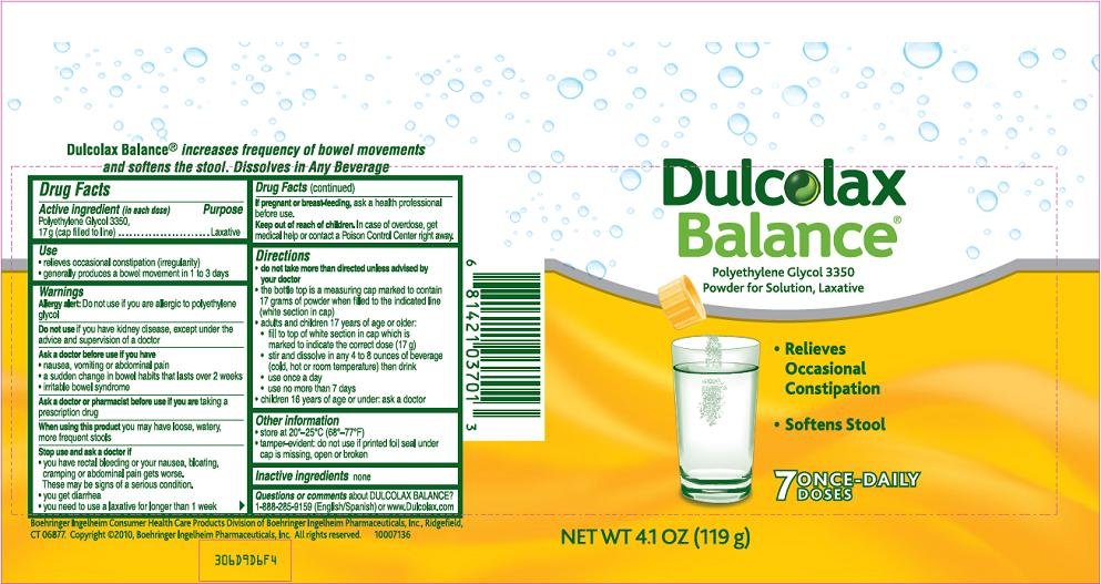 Dulcolax Balance® Label