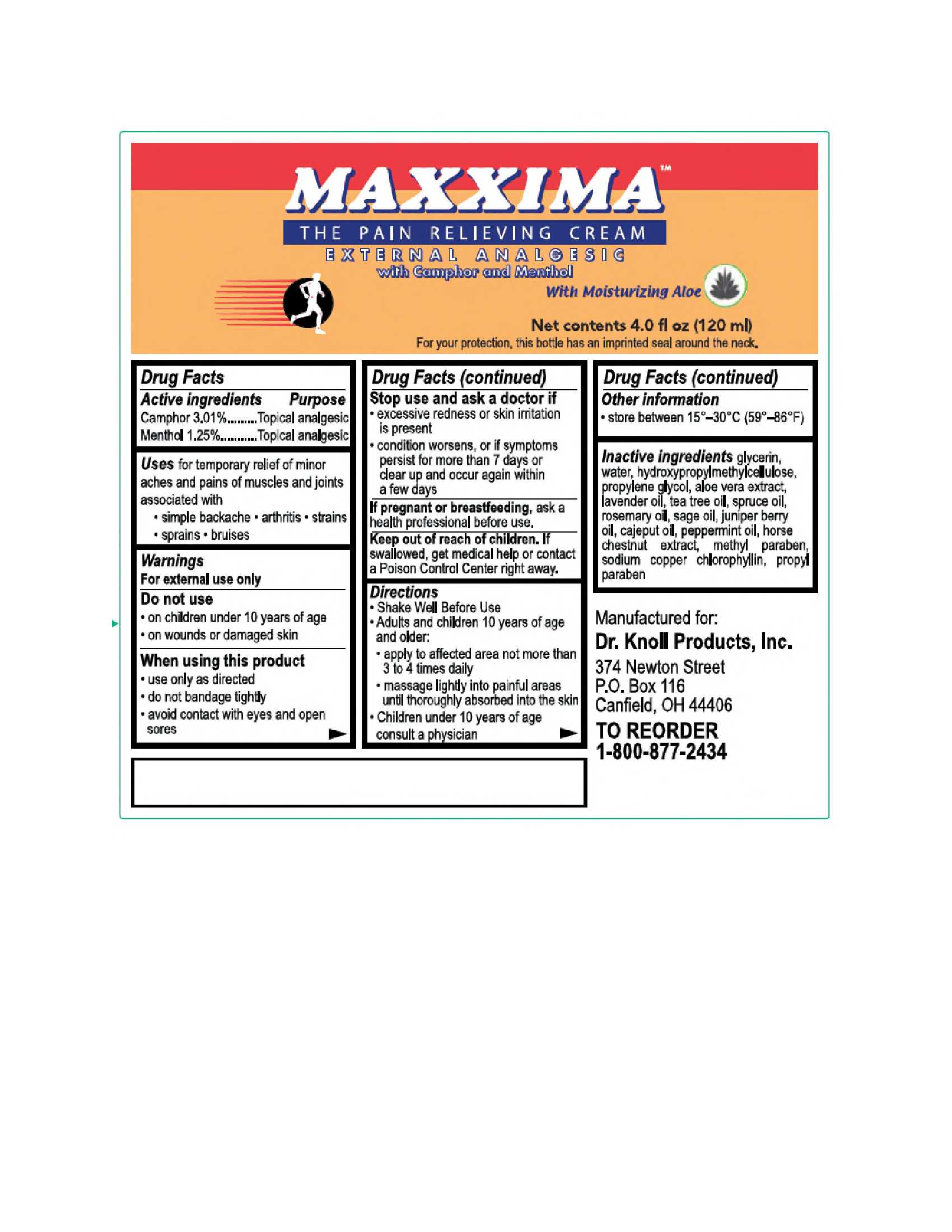 4oz Maxxima Label