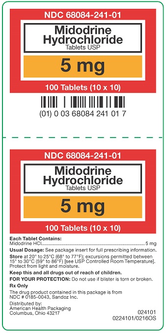 5 mg Midodrine HCl Tablets Carton