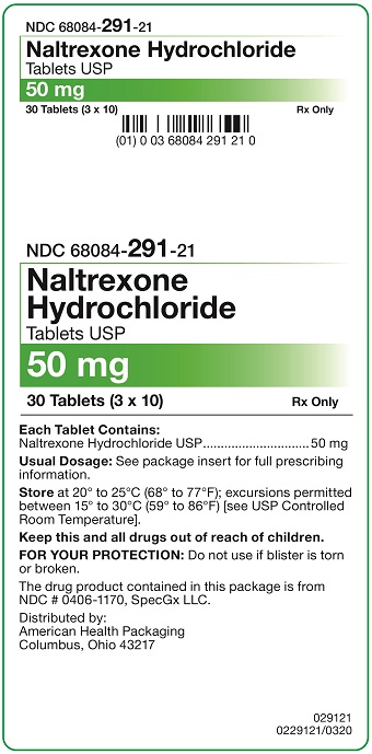50 mg Natrexone Hydrochloride Tablets Carton