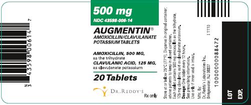 AUGMENTIN Tablets Label Image - 500mg