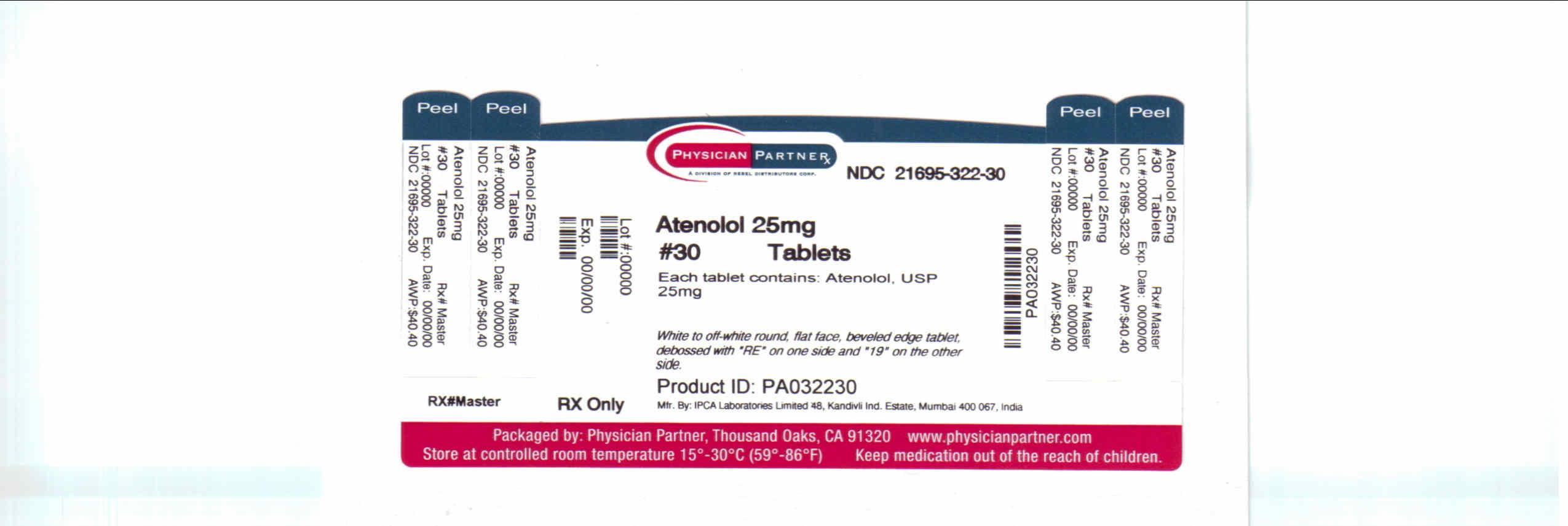 Atenolol Package Label