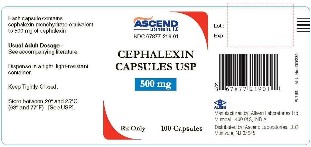Cephalexin 500 mg capsules USP - Container Label