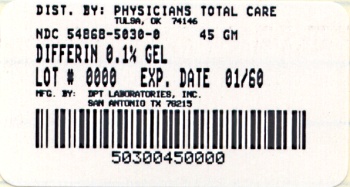 image of 45 gram package label