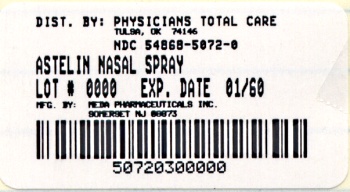 Astelin (azelastine hydrochloride) Nasal Spray 30 mL Sample Carton