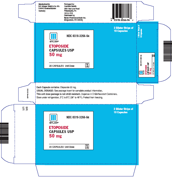 Etoposide 50 mg Capsules in Unit Dose Carton