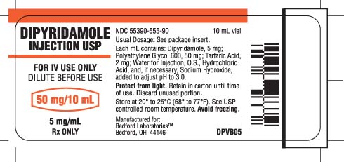 Vial label for Dipyridamole 50 mg per 10 mL