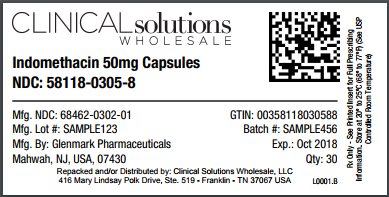 Indomethacin 50mg capsule 30 count blister card