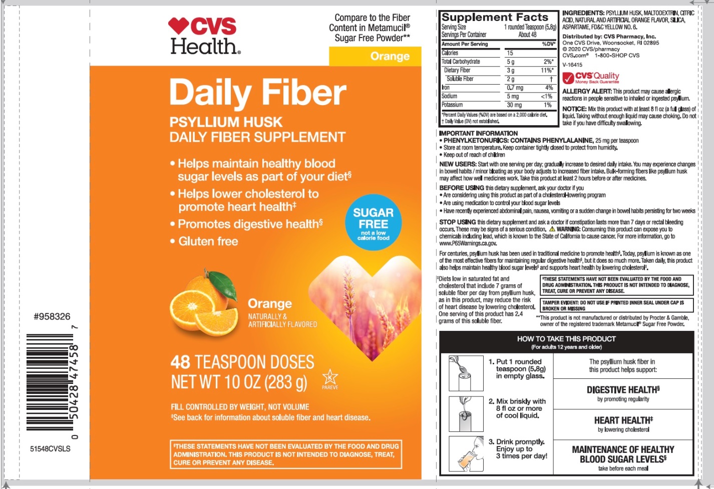 CVS Health Natural Daily Fiber Sugar Free 48 Teaspoons