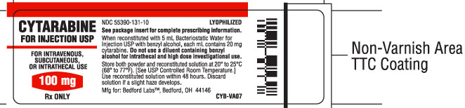 Vial label for Cytarabine for Injection USP 100 mg