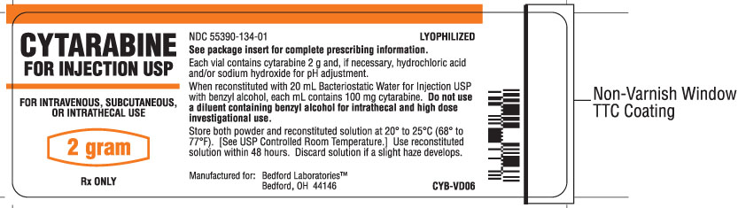 Vial label for Cytarabine for Injection USP 2 g