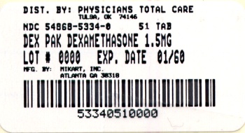 image of 13 Day (51 tablets) package label
