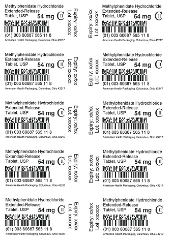 54 mg Methylphenidate Hydrochloride Extended-Release Tablet Blister