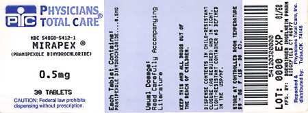 image of 0.5 mg package label
