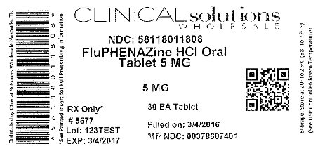 Fluphenazine 5mg 30 count blister card label